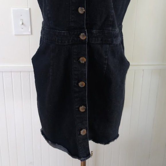Black Denim Button-Down Dress - Picture 9 of 12